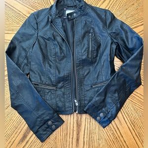 Faux leather jacket size juniors medium